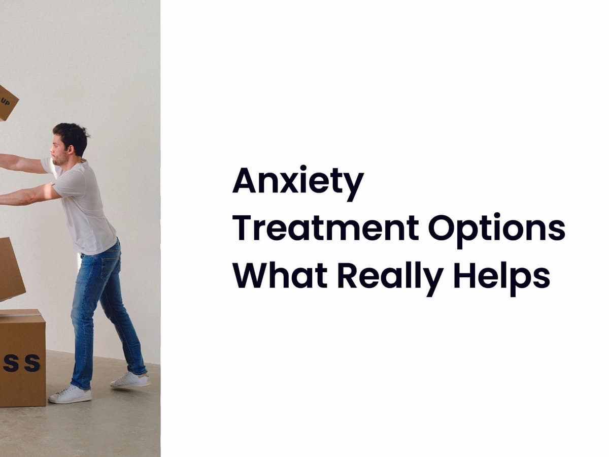 An anxiety diagnosed man is reducing stress